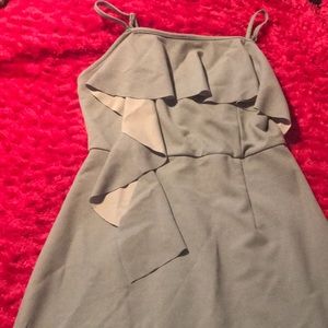 mint green ruffle formal midi dress